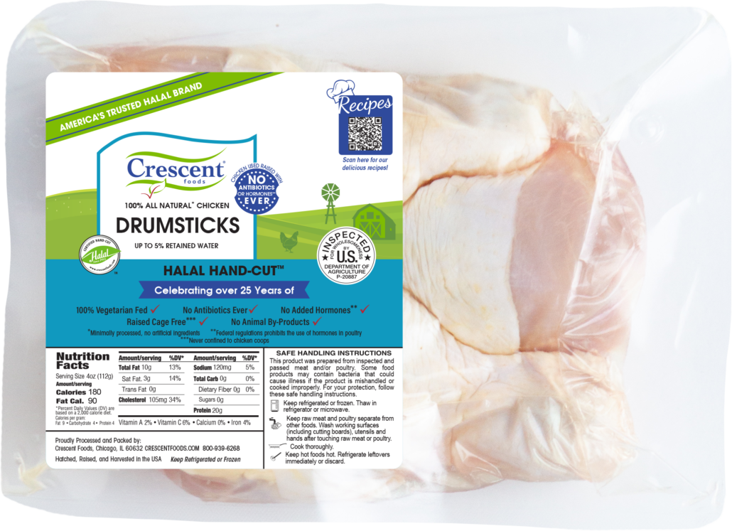 Crescent Foods Chicken Drumsticks in Packaging