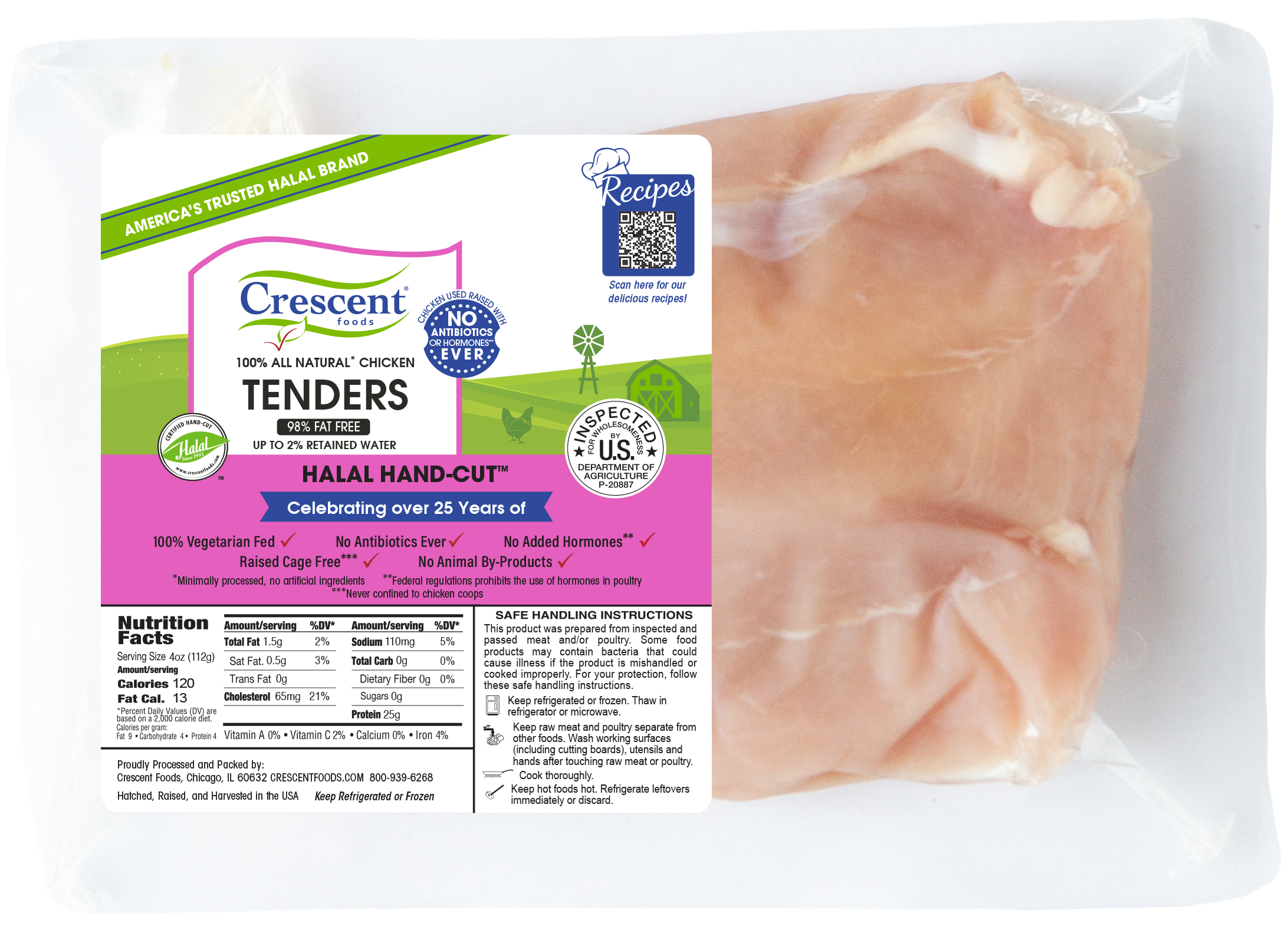 Crescent Foods Chicken Breast Tenders in packaging