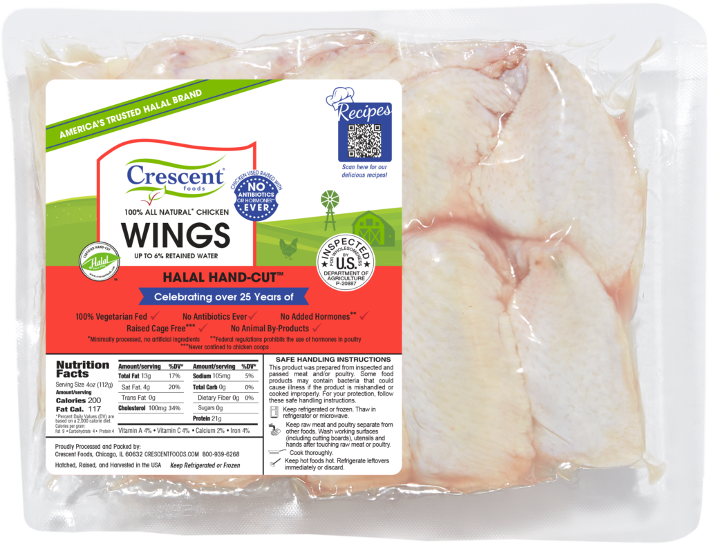Crescent Foods Chicken WIngs in packaging