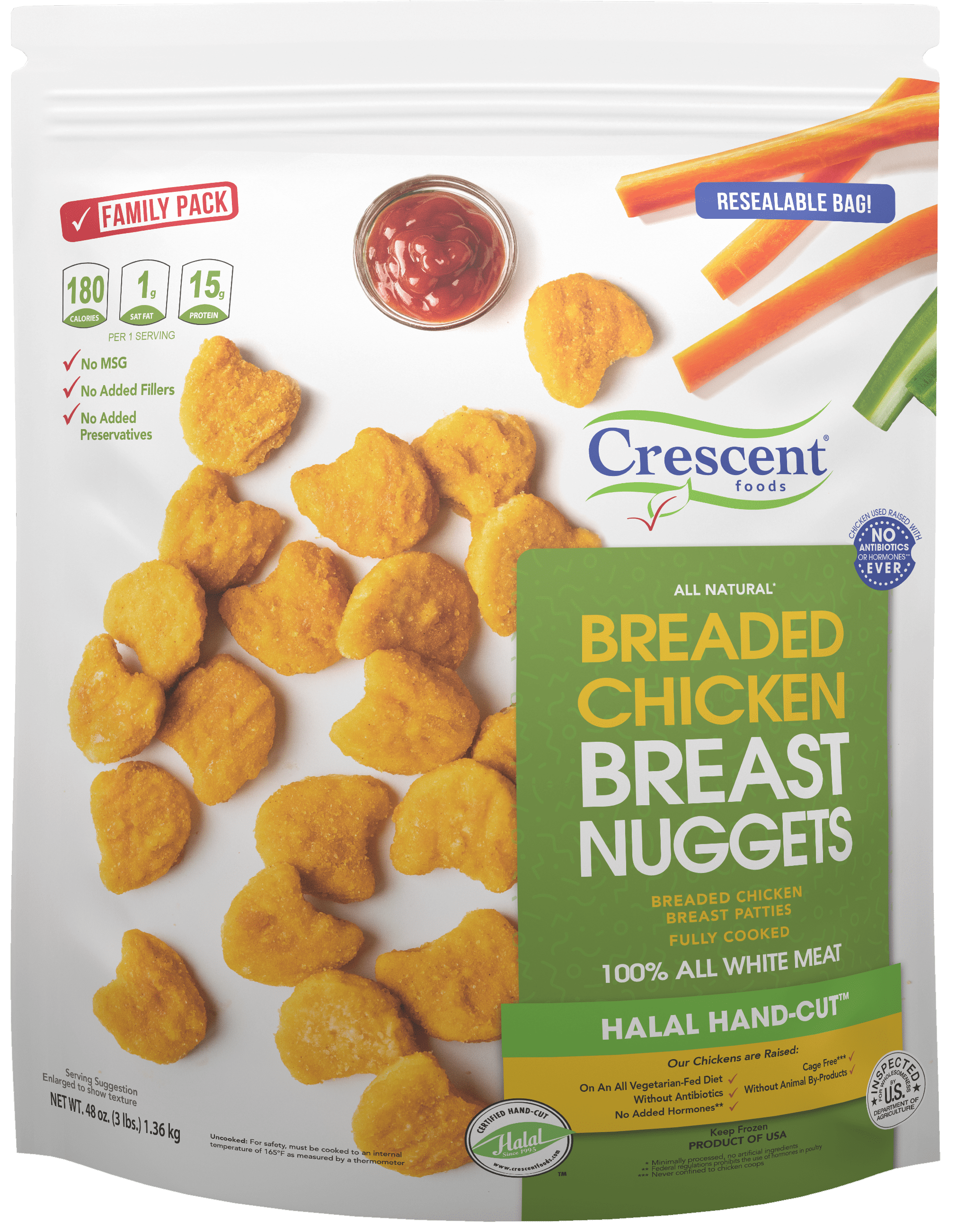 Crescent Foods Halal Breaded Chicken Nuggets