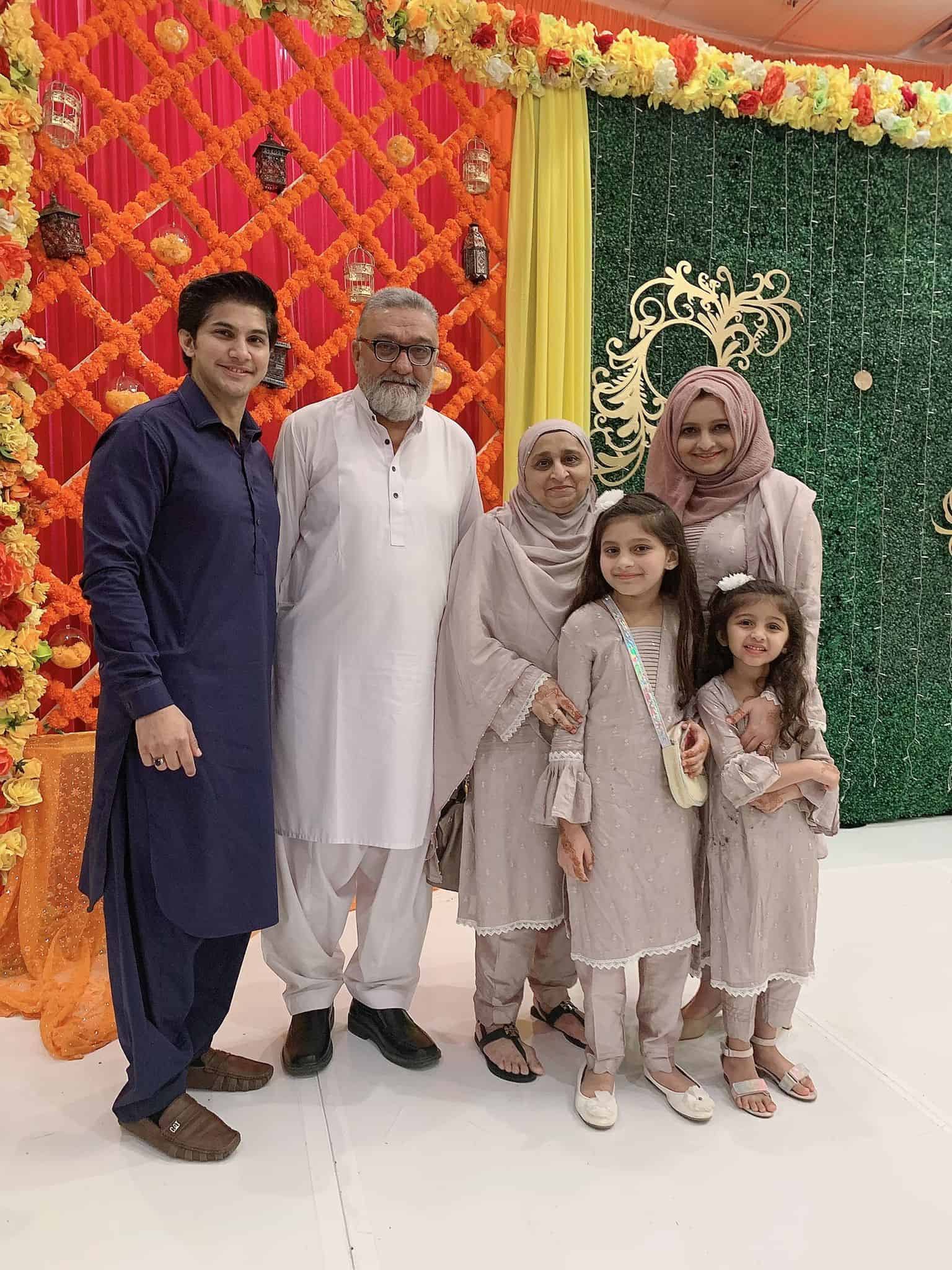 Family photo taken during Eid